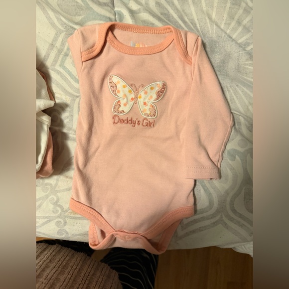 Assorted Baby Onesies Set - Pink, White, Cream - Picture 5 of 9